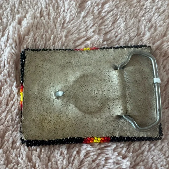 Vintage 1970’s Navajo Native American Hand Beaded Belt Buckle. - Picture 4 of 7